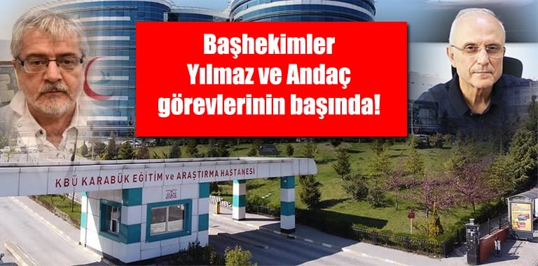 . Sağlık Bakanlığı bugün itibariyle iki başhekimi de görevlerine iade ederek, sözleşmelerini uzattı.