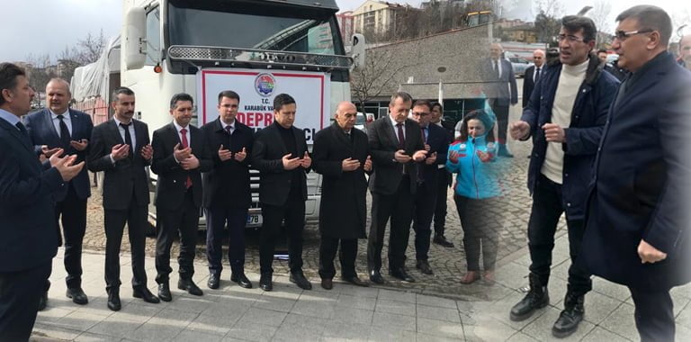 Karabük Valiliğince organize edilen yardım tırı, afetzedeler için yola çıktı.