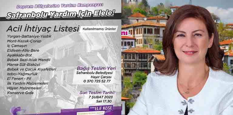 SAFRANBOLU BELEDİYESİ’NDEN YARDIM KAMPANYASI