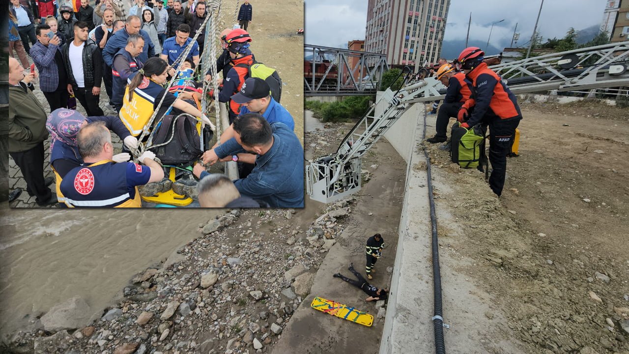 Karabük'te yaklaşık 15 metre yükseklikten dengesini kaybedip beton zemine düşerek yaralanan genci itfaiye ekipleri kurtardı.