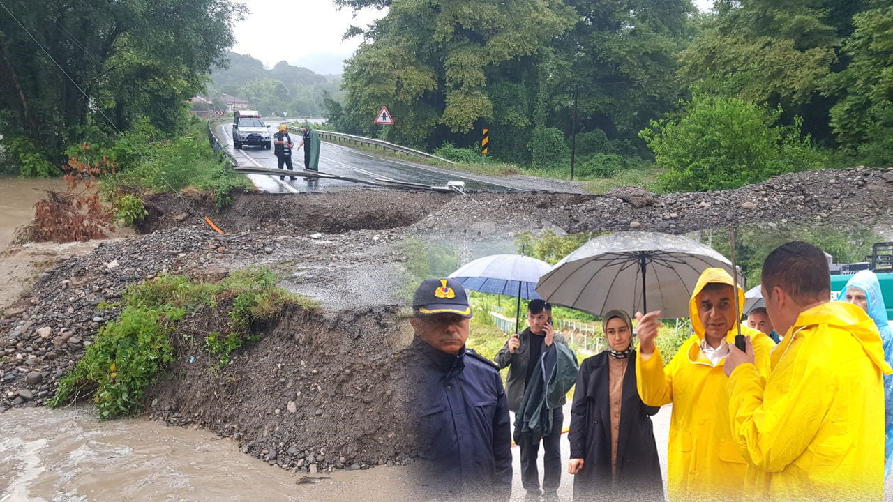 Karabük-Zonguldak yolunda heyelan