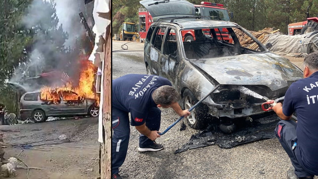 Karabük’te sürücüsünün çalıştırmak için kontağını çevirdiği otomobil alev topuna döndü. Yangın itfaiye ekiplerince söndürülürken, otomobil kullanılamaz hale geldi.