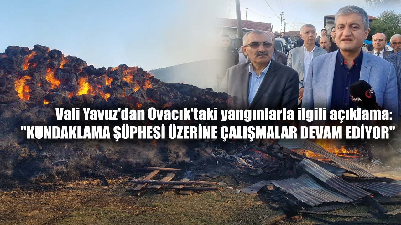 Karabük'ün Ovacık ilçesinde peş peşe çıkan yangınlar sonrası Karabük Valisi Mustafa Yavuz, kundaklama şüphesi üzerinde durduklarını, jandarma ve polis ekiplerin geniş kapsamlı çalışma yaptığını söyledi.