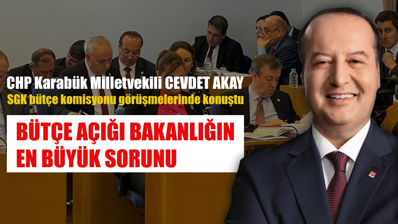 TBMM Plan Bitçe Komisyonu Üyesi ve CHP Karabük Milletvekili Cevdet Akay, 2024 yılı Çalışma ve Sosyal Güvenlik Bakanlığı’nın bütçe komisyonu görüşmelerinde konuştu.