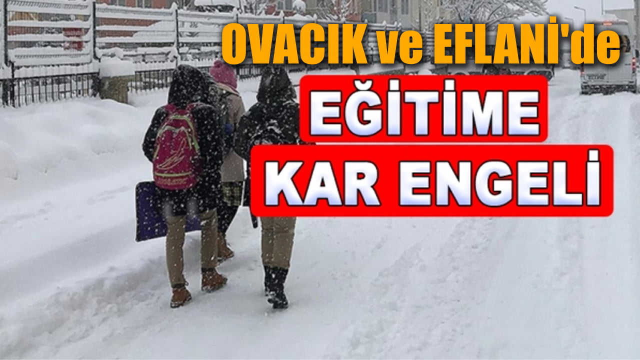 Karabük’ün Eflani ve Ovacık İlçelerinde kar yağışı etkisini artırıyor. Yoğun Kar yağışı nedeniyle her iki ilçede 25 Aralık 2023Pazartesi günü taşımalı eğitim ve öğretime 1 (Bir) gün süre ile ara verildi.