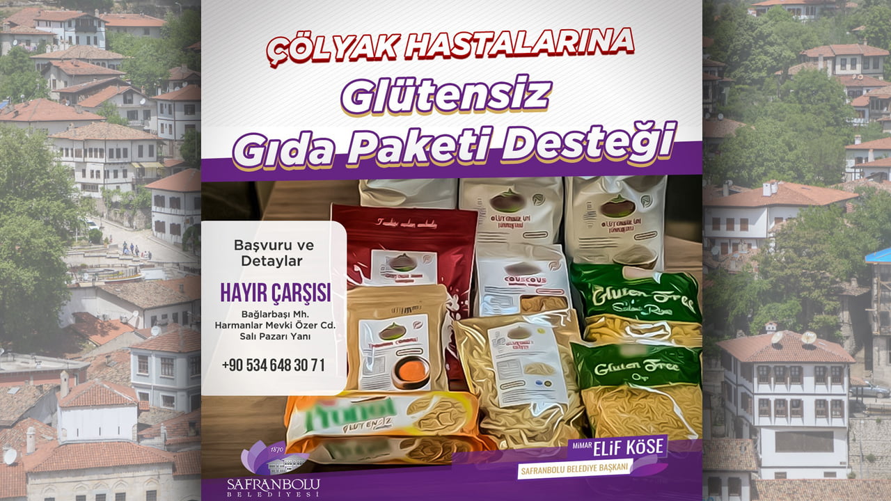 Safranbolu Belediyesi sosyal belediyecilik anlayışı ile çalışmalarına aralıksız devam ediyor. Halkın ihtiyaçları doğrultusunda üretilen projelerden, toplum yararına oluşturulan destek programlarına kadar birçok konuda hizmet sunan Safranbolu Belediyesi, çölyak hastaları için glütensiz gıda paketi desteği verecek.