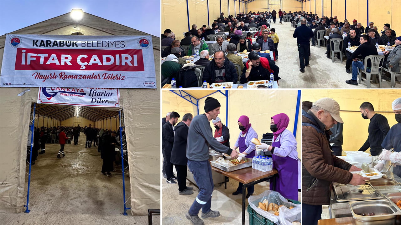 Karabük Belediyesi´nin kurduğu 600 kişilik iftar çadırı, Ramazan Ay´ının ilk gününde büyük ilgi gördü. Vatandaşlar ezanın okunmasıyla birlikte, Ramazan´ın ilk orucunu büyük bir sevinç ile açtılar.