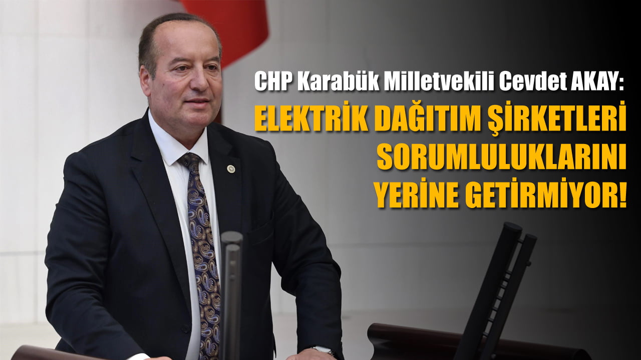 CHP Karabük Milletvekili ve TBMM Plan Bütçe Komisyonu Üyesi Cevdet Akay, elektrik kaynaklı orman yangınlarına dikkat çekerek elektrik dağıtım şirketlerine "bakım" uyarısında bulundu.