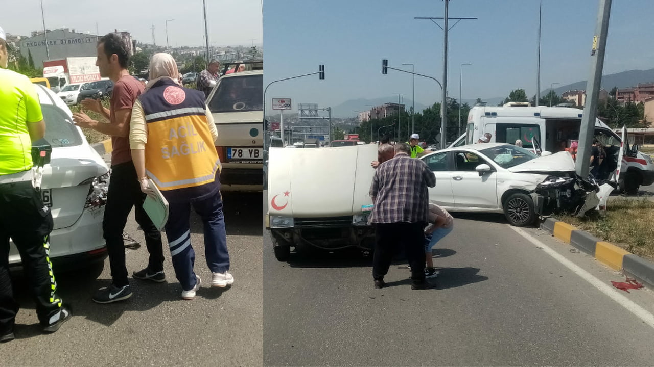 Karabük’te iki otomobilin çarpışması sonucu meydana gelen kazada 4 kişi yaralandı.