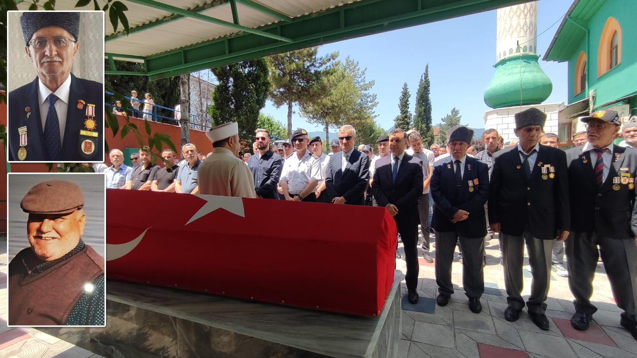 Karabük'te vefat eden Kıbrıs gazileri Hasan Çetin ve Cihan Akcabelen, düzenlenen törenle Karabük'te toprağa verildi.