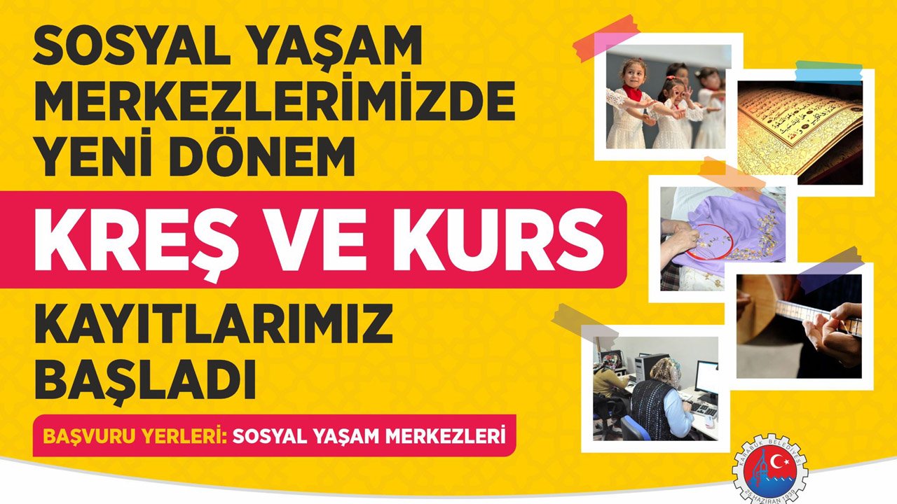 Karabük Belediyesi’nin, çocuklar için 8 farklı Sosyal Yaşam Merkezinde açtığı ücretsiz kreş ve kurs kayıtları başladı.