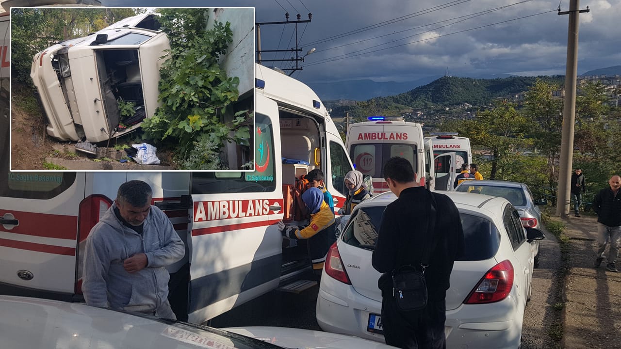 Karabük'te kontrolden çıkan minibüsün devrilmesi sonucu 7 çocuk yaralandı.