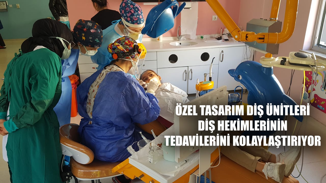 Karabük Ağız ve Diş Sağlığı Eğitim ve Araştırma Hastanesi'ne kazandırılan özel tasarım diş ünitleri hem çocukların randevularına istekli gelmelerini sağlıyor hem de diş hekimlerinin tedavilerini kolaylaştırıyor.