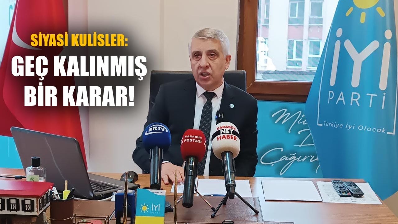 İYİ Parti Karabük İl Başkanı Recep Yılmaz, görevinden istifa ederek, genel merkezin seçimlerde yapmış olduğu hatalar neticesinde istenilen başarıyı elde edemediklerini belirterek eleştirilerde bulundu.