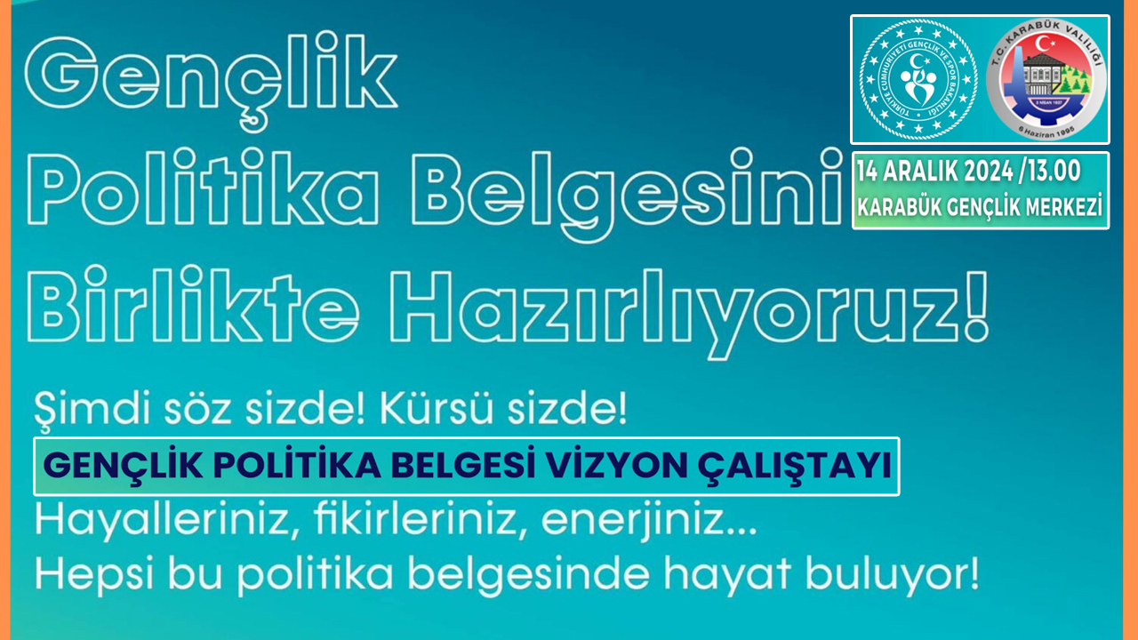 Karabük Gençlik ve Spor İl Müdürlüğü, gençlerin sesini duyuracağı, çözümler üreteceği ve fikirlerini politikaya yansıtacağı önemli bir etkinliğe ev sahipliği yapmaya hazırlanıyor.