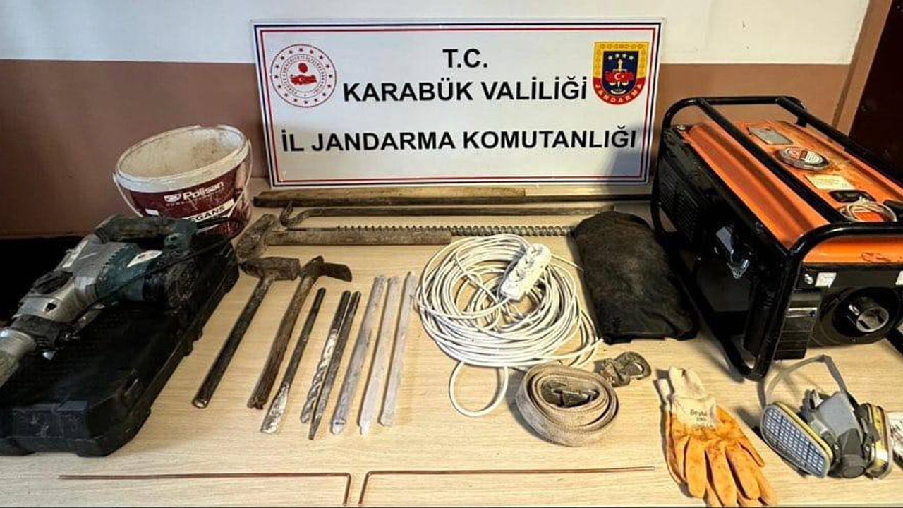 KARABÜK’TE KAÇAK KAZIYA SUÇÜSTÜ