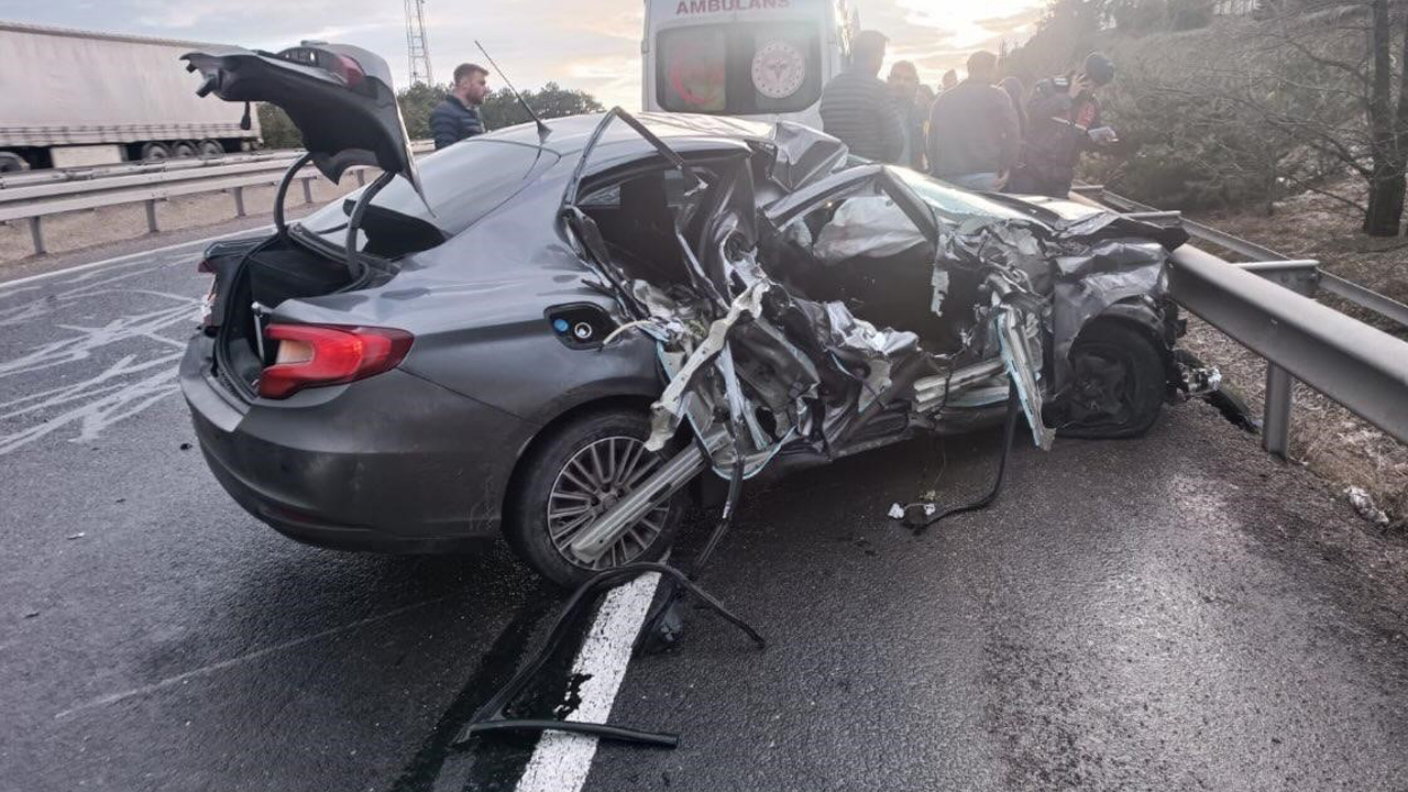 Karabük'ün Eskipazar ilçesinde tırla otomobilin çarpışması sonucu 1 kişi yaralandı.