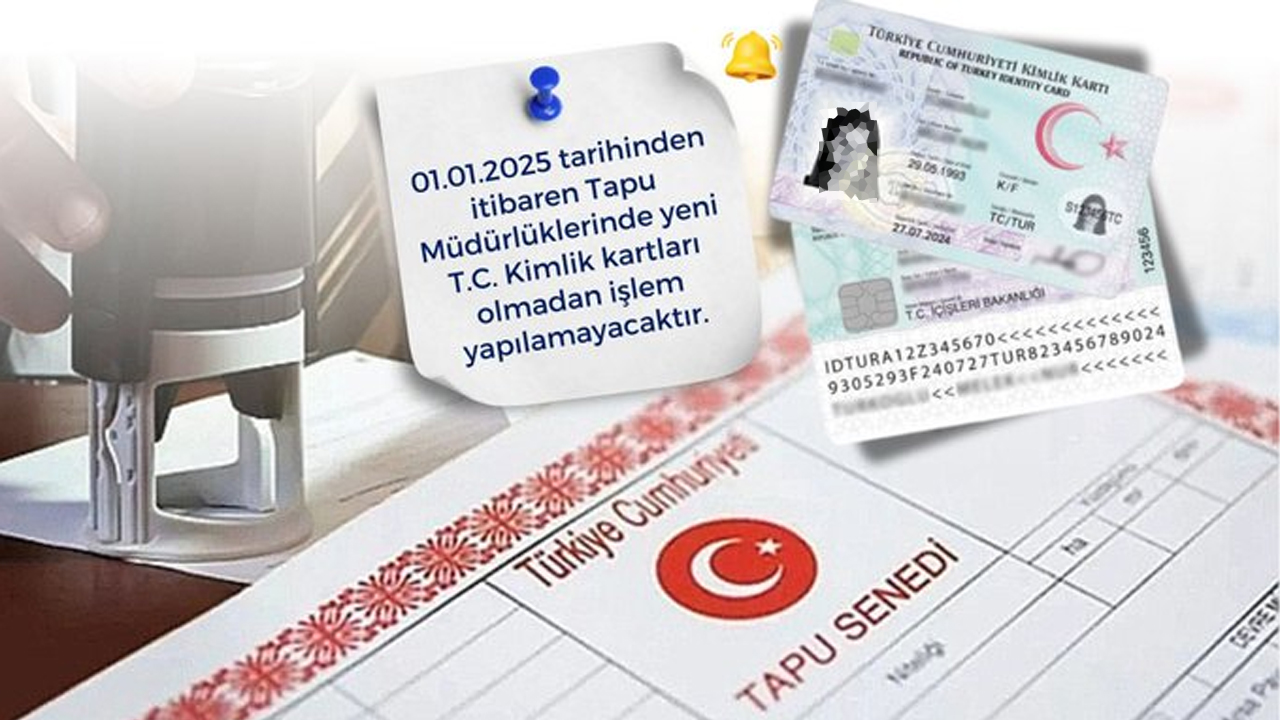 Karabük’te 1 Ocak 2025 itibarıyla tapu müdürlüklerinde sadece çipli kimlik kartlarının geçerli olacağı bildirildi.