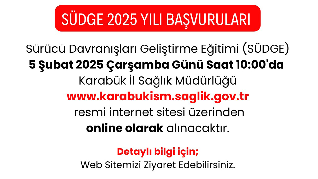 SÜDGE KURSU 2025 YILI BAŞVURULARI BAŞLIYOR