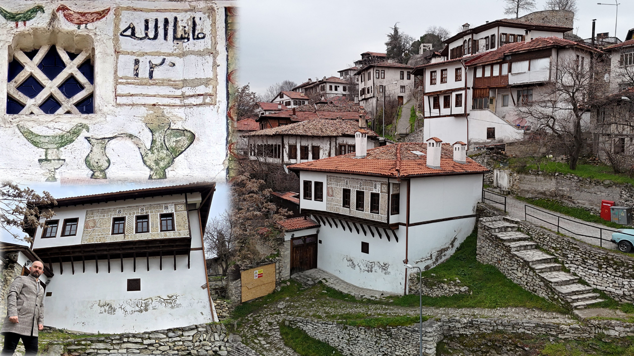 UNESCO Dünya Miras Listesi'nde yer alan Karabük'ün Safranbolu ilçesinde 239 yıllık geçmişe sahip Mektepçiler Evi, batı cephesindeki damga, motif ve figürlerle dikkat çekerken, Türkiye'de eşi benzeri olmayan bir süslemeye sahip olmasıyla da öne çıkıyor.