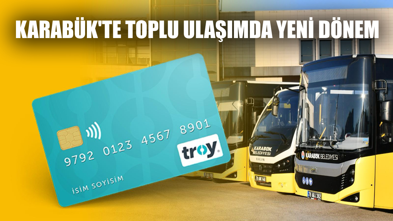 Karabük Belediyesi, toplu taşıma araçlarında ödeme seçeneklerini genişleterek Türkiye’nin yerli ve milli ödeme sistemi Troy kart ile ödeme imkânını vatandaşların hizmetine sundu. Artık Karabük’teki belediye otobüslerinde Troy kart kullanılabilecek.