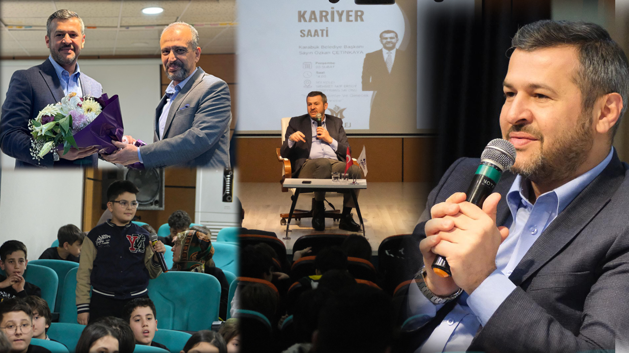 Karabük Belediye Başkanı Özkan Çetinkaya, MY Kolej tarafından düzenlenen “Kariyer ve Gelişim Saati” programına konuk olarak öğrencilerle bir araya geldi.