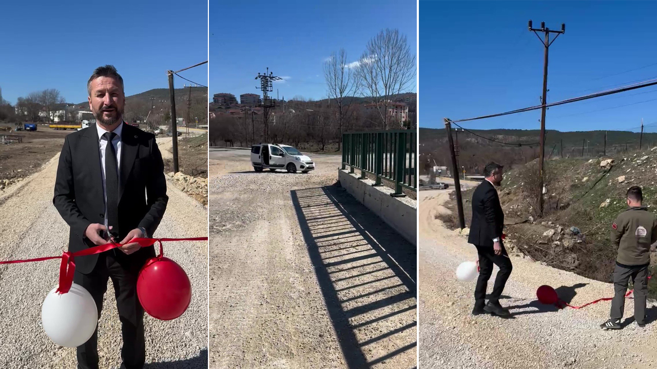 Karabük'ün Eskipazar Belediye Başkanı Serkan Civa, ilçede yapımı tamamlanan köprüyü tek başına açtı. Civa, "Geçen kalabalık olan park açılışımızdan rahatsız olan kesim oldu" diyerek göndermede bulundu.