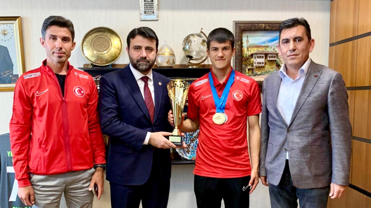 AVRUPA ŞAMPİYONUNDAN MİLLETVEKİLİ ŞAHİN’E ZİYARET