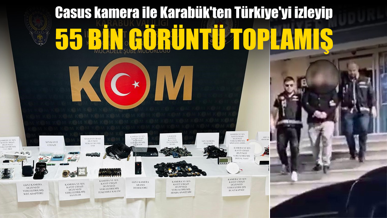 Karabük'te yasa dışı yollarla temin ettiği ve kalem, elektrik prizi, saat, garaj kumandası gibi cihazlara yerleştirilebilen casus kameraların internet üzerinden satışını yapan ve bu cihazlara IP ile uzaktan erişim sağlayarak Türkiye genelinde binlerce kişinin görüntülerini kaydeden şahıs, düzenlenen operasyonla yakalanarak tutuklandı.