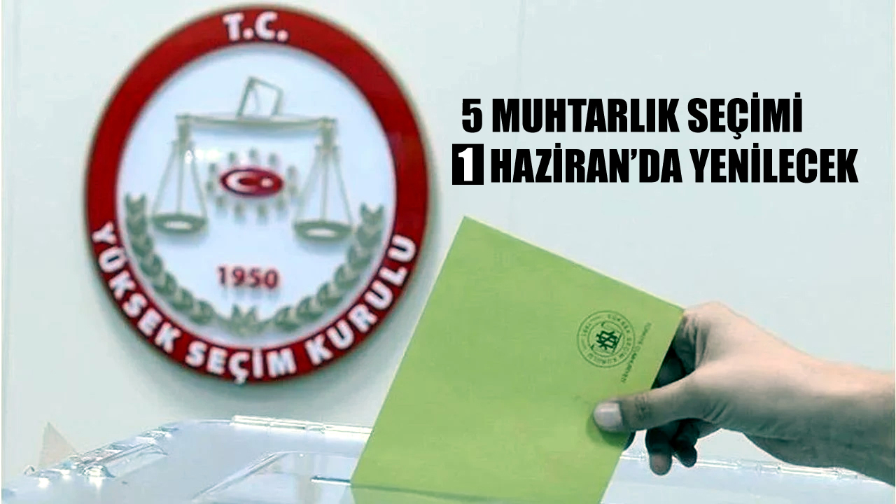 Karabük’te merkez ve iki ilçede biri vefat 4’ü seçilme şartlarını taşımadığından iptal edilen 5 muhtarlık seçimi 1 Haziran’da yenilecek.