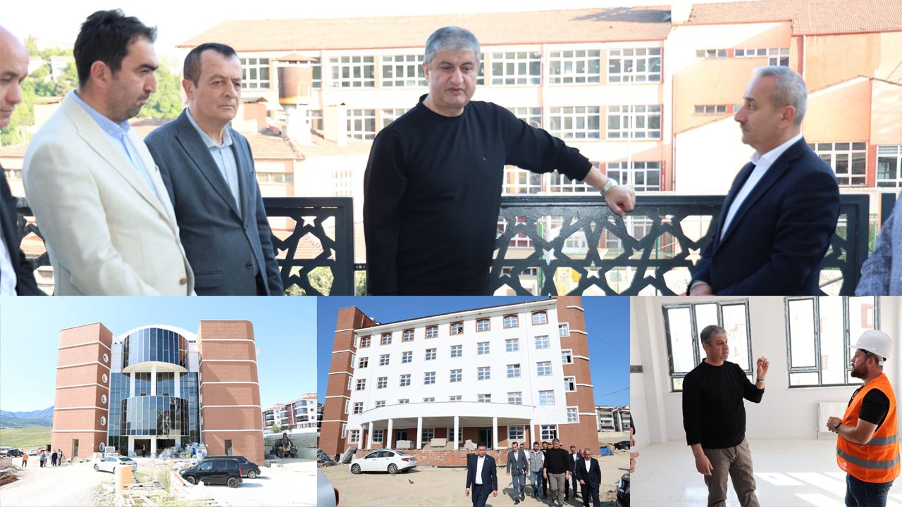Karabük Valisi Mustafa Yavuz, inşaatı devam eden eğitim kurumlarında incelemelerde bulundu.