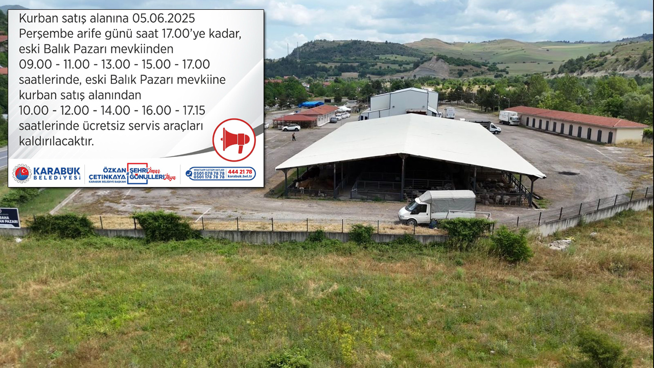 Karabük Belediyesi, yaklaşan Kurban Bayramı öncesinde kurban satışlarının sadece belirlenen alanda yapılacağını duyurdu. Vatandaşların kurban alışverişlerini daha düzenli ve sağlıklı koşullarda gerçekleştirebilmesi amacıyla hem alan sınırlaması getirildi hem de ulaşım kolaylığı sağlandı.