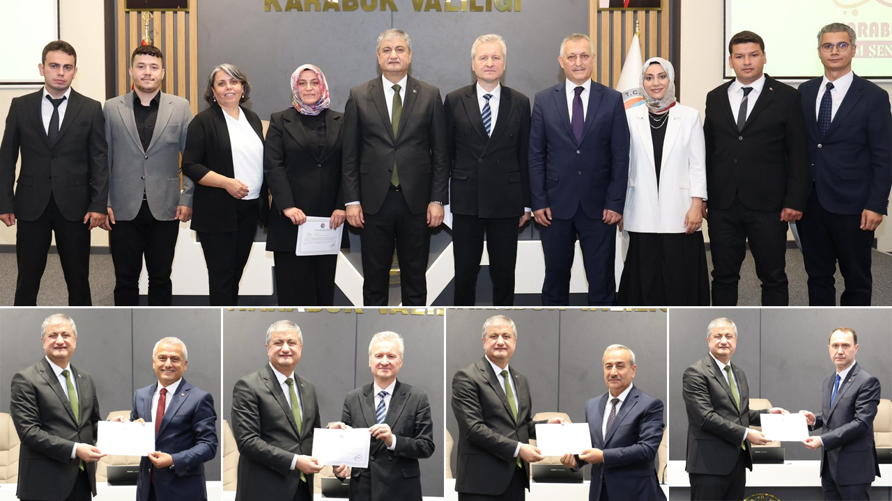 Karabük Valiliği’nin himayesinde yürütülen "Eğitim Kenti Karabük Projesi" ve "Karabük Bilim Şenliği" kapsamında görev alan eğitimciler, yöneticiler ve paydaş kurum temsilcileri için ödül ve takdir programı düzenlendi.