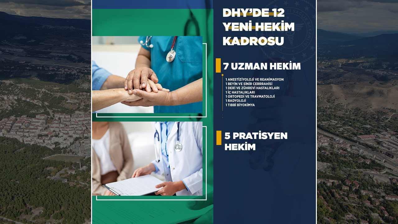 123’üncü Dönem Devlet Hizmet Yükümlülüğü (DHY) kapsamında Sağlık Bakanlığı tarafından Karabük’e 12 yeni hekim ataması yapıldı.