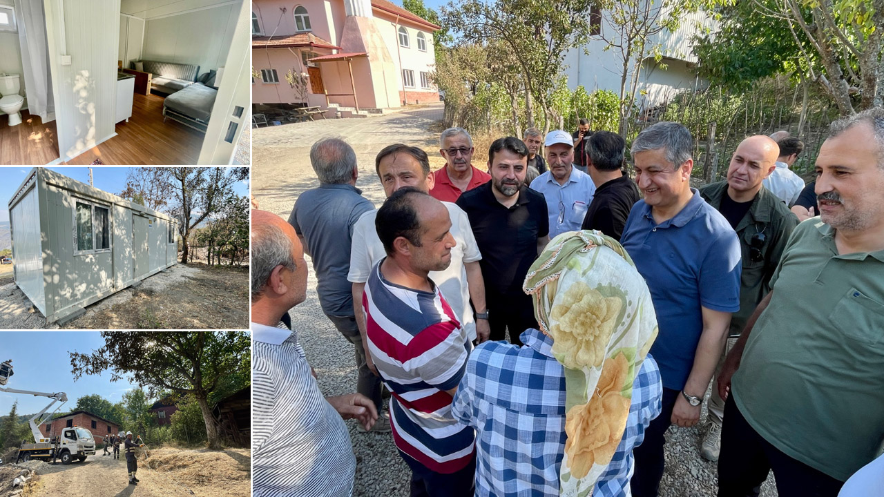 AK Parti Genel Sekreter Yardımcısı ve Karabük Milletvekili Cem Şahin, Safranbolu ilçemizde 6 gün önce başlayan ve Ovacık ilçemiz ile kent merkezine yakın ormanlık alanlara sıçrayan yangınlarda evi yanan vatandaşlarımız için konteyner evlerin yerleştirilmeye başlandığını bildirdi.