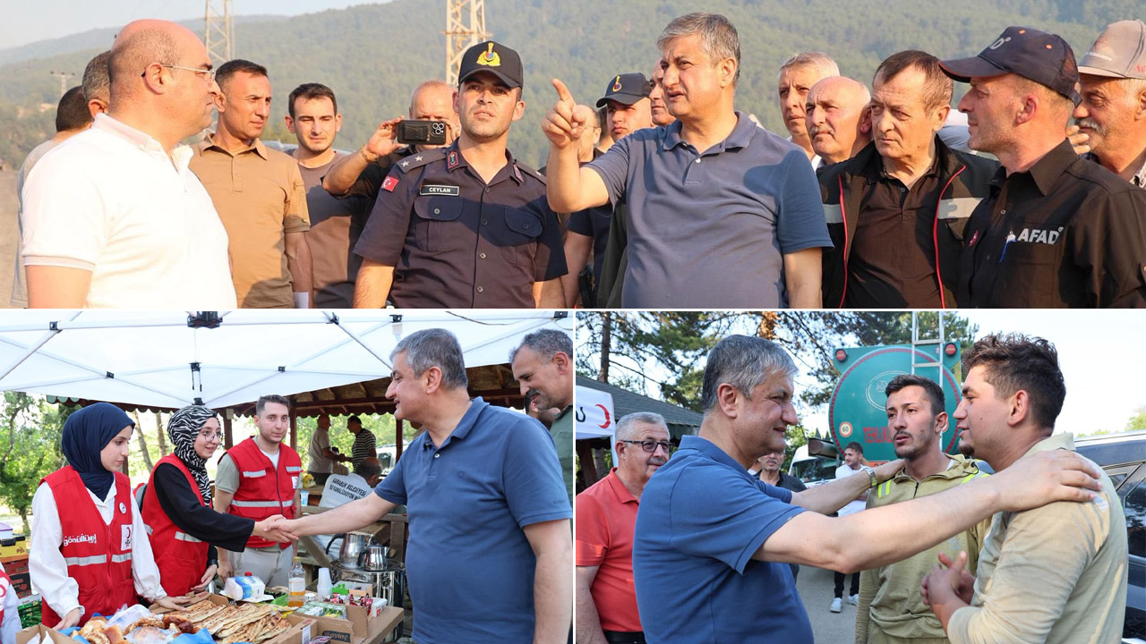 Karabük’te devam eden orman yangınlarından etkilenen vatandaşları ziyaret eden Karabük Valisi Mustafa Yavuz, AFAD Başkan Yardımcısı Önder Bozkurt ile birlikte geçmiş olsun dileklerini iletti.