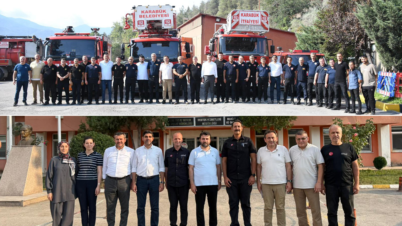 Karabük'te yangın sürecinde sahada görev yapan ekiplere teşekkür ziyaretleri gerçekleştirildi.