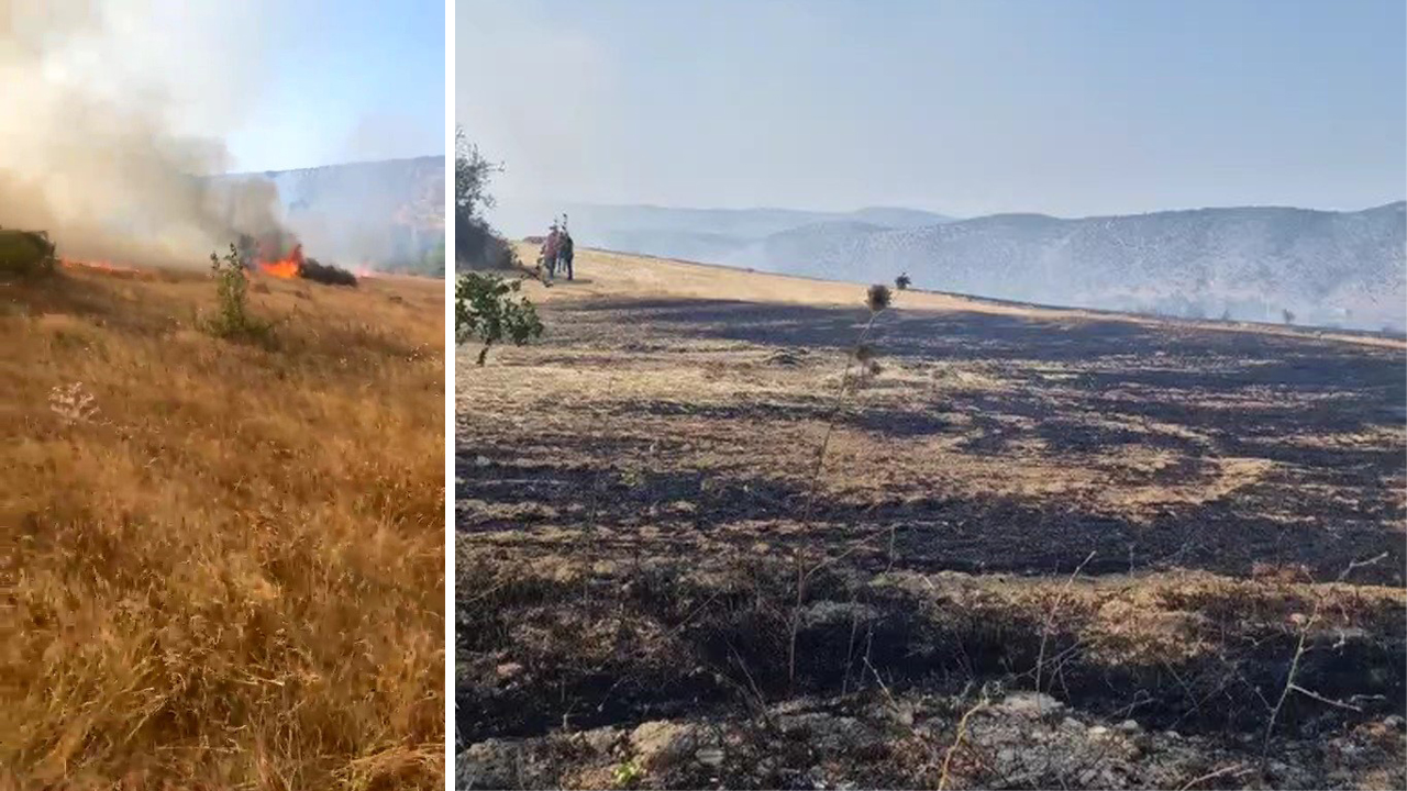 Karabük'ün Eskipazar ilçesinde çıkan anız yangını itfaiye ekiplerinin müdahalesiyle kontrol altına alındı.