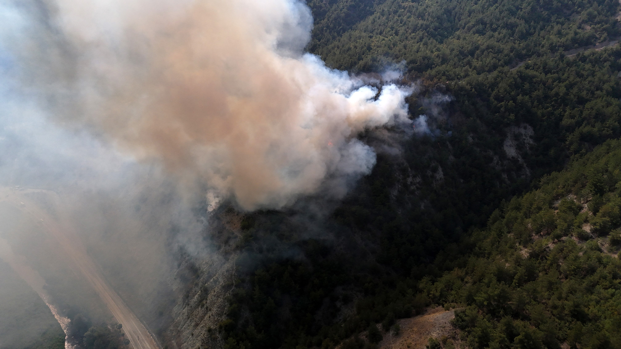 Karabük'te ormanlık alanda çıkan yangını söndürme çalışmaları devam ediyor.
