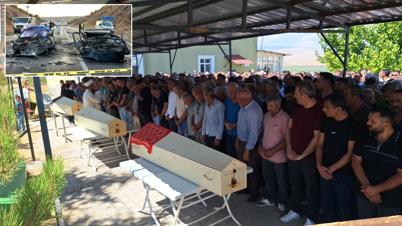 Zonguldak'a üniversite kaydı için giderlerken Karabük'ün Eflani ilçesinde iki otomobilin çarpışması sonucu meydana gelen trafik kazasında sıkıştıkları otomobilde yanarak can veren babaanne, oğlu ve torunu Çorum'da gözyaşları arasında toprağa verildi.