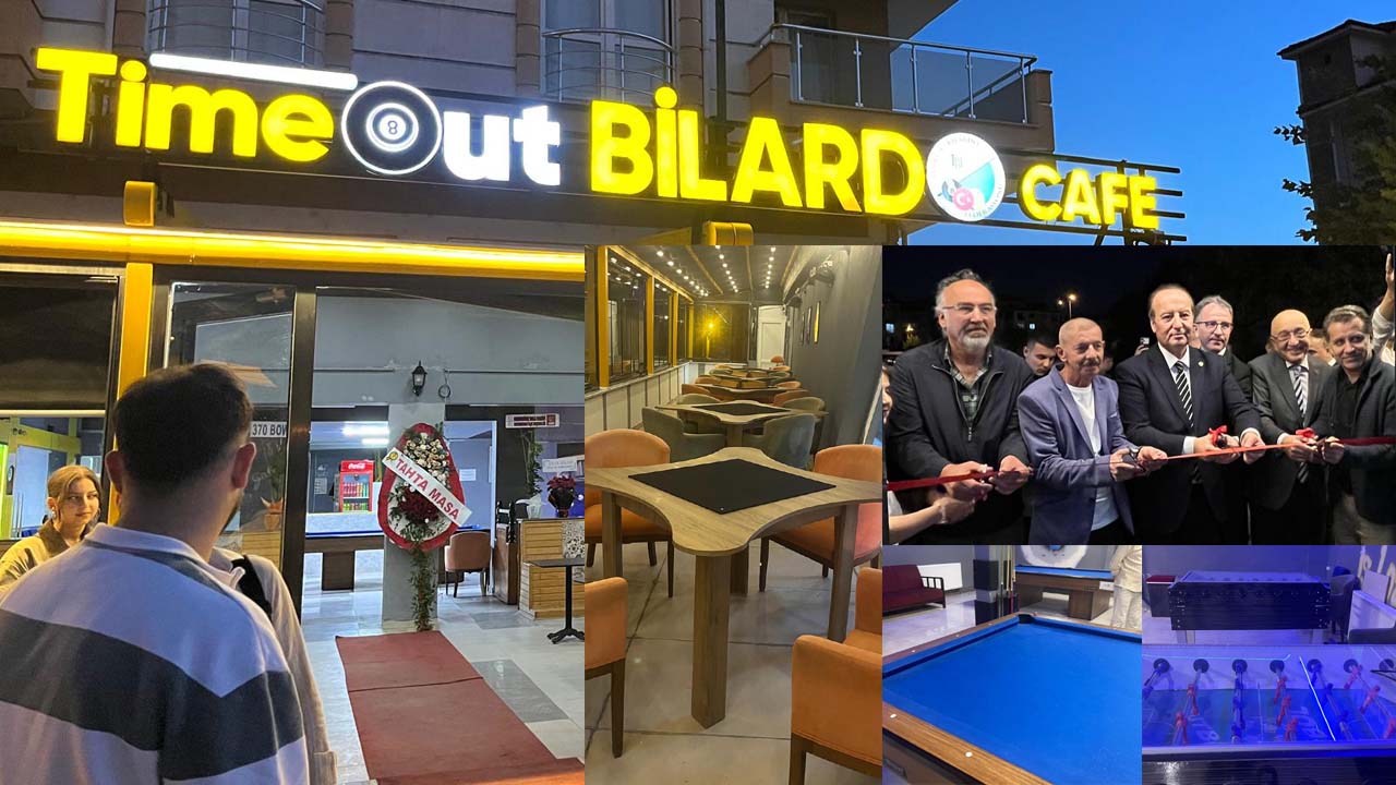 Türkiye Bilardo Federasyonu’nun lisanslı spor kulübü olma özelliği taşıyan Time Out Bılardo Cafe, 100. Yıl Kılavuzlar Mahallesi’nde hizmete açıldı.