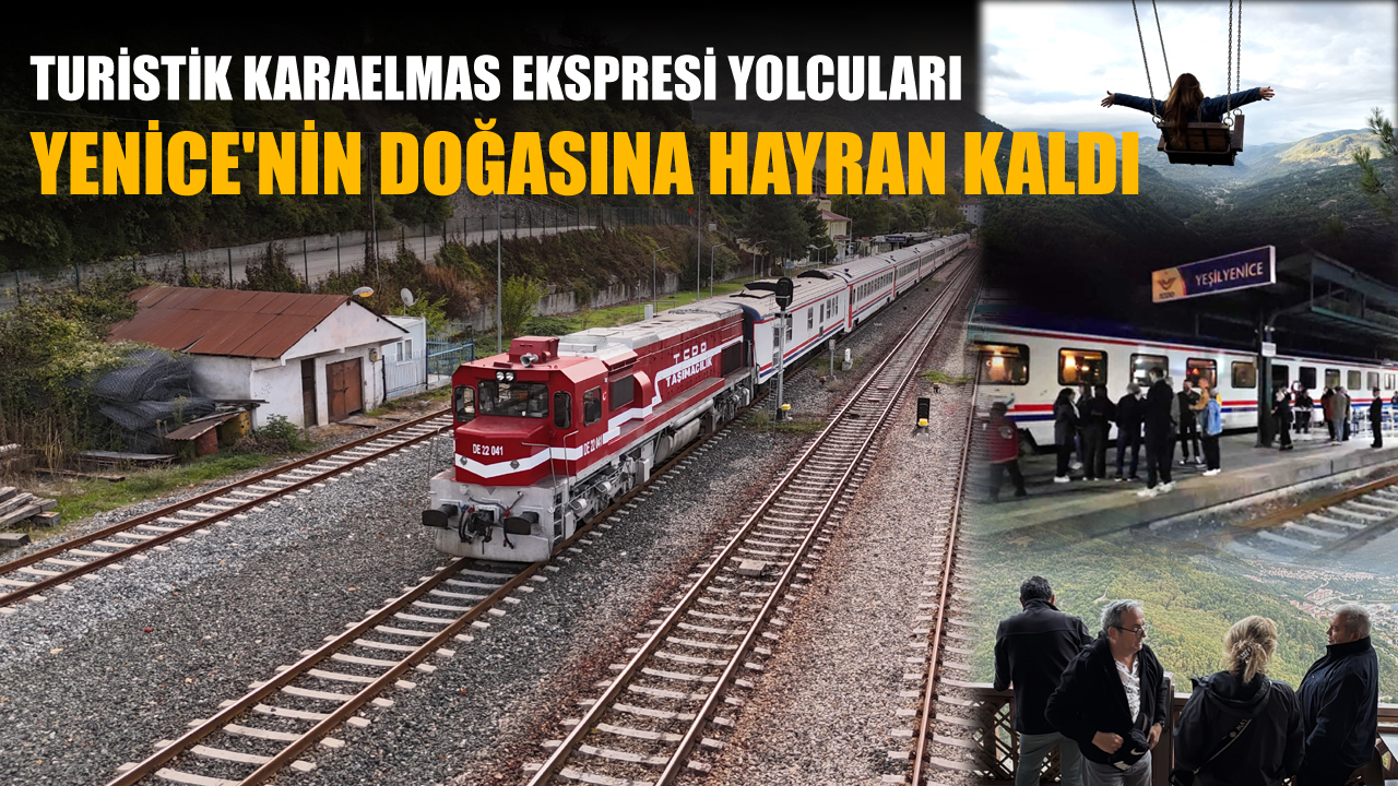 Batı Karadeniz'i Keşfet programı kapsamında yola çıkan Turistik Karaelmas Ekspresinin yolcuları, mola verdikleri Karabük'ün Yenice ilçesindeki Ihlamur Seyir Terasındaki doğa manzarasına hayran kaldı.