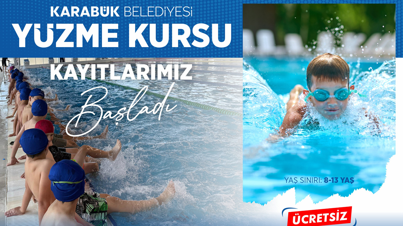 Karabük Belediyesi, Karabük Gençlik ve Spor İl Müdürlüğü iş birliğiyle çocukların spora teşvik edilmesi ve sağlıklı yaşam alışkanlıklarının kazandırılması amacıyla düzenlediği kış dönemi yüzme kurslarının kayıtlarını başlattı.