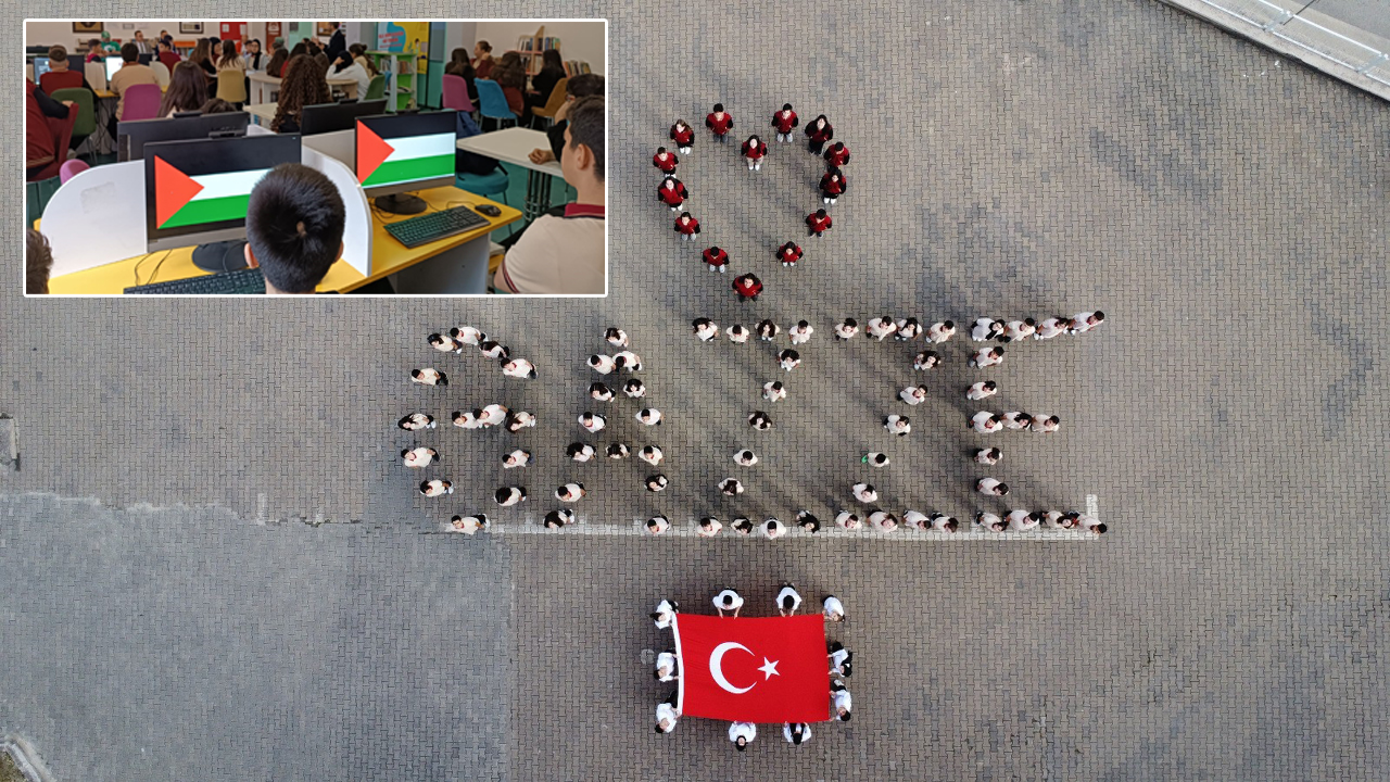 Karabük Alparslan Gazi Anadolu Lisesi öğrencileri, Filistin’de yaşanan insanlık dramına dikkat çekmek amacıyla anlamlı bir farkındalık etkinliği gerçekleştirdi.