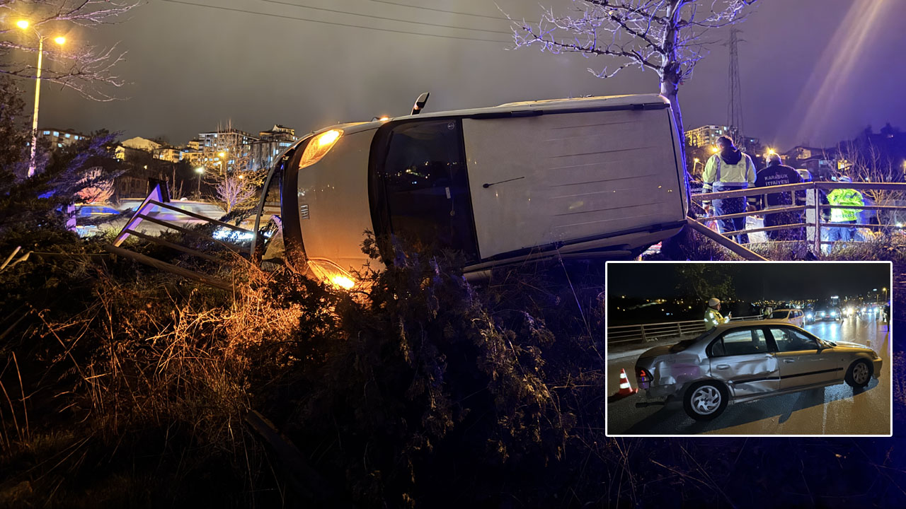 KARABÜK’TE OTOMOBİL İLE HAFİF TİCARİ ARAÇ ÇARPIŞTI: 3 YARALI