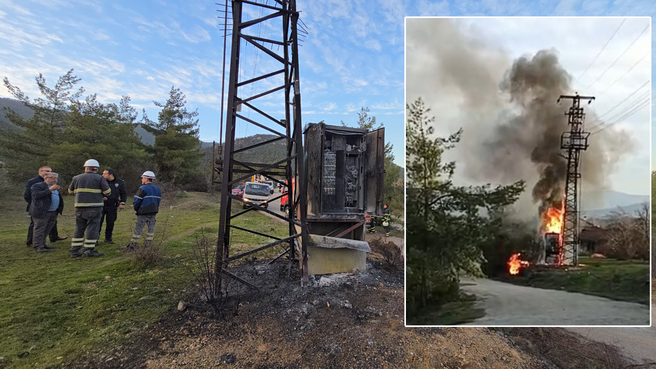 PATLAYAN ELEKTRİK TRAFOSU ALEV ALDI