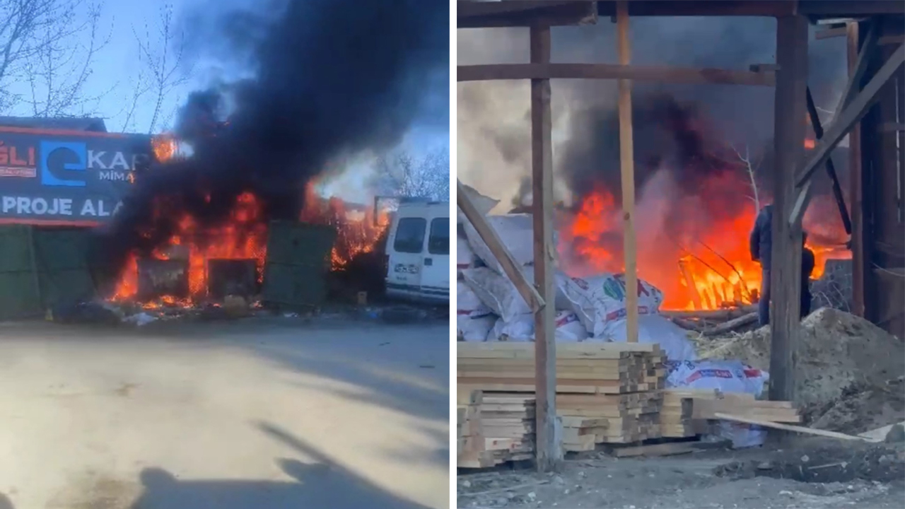 ÇÖP KONTEYNERLERİNDE ÇIKAN YANGIN KORKUTTU