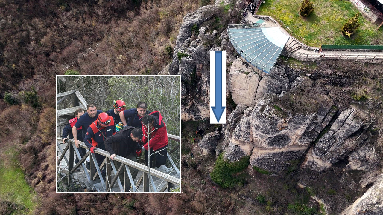GENÇ KIZ CAM TERASTAN KENDİNİ BOŞLUĞA BIRAKTI