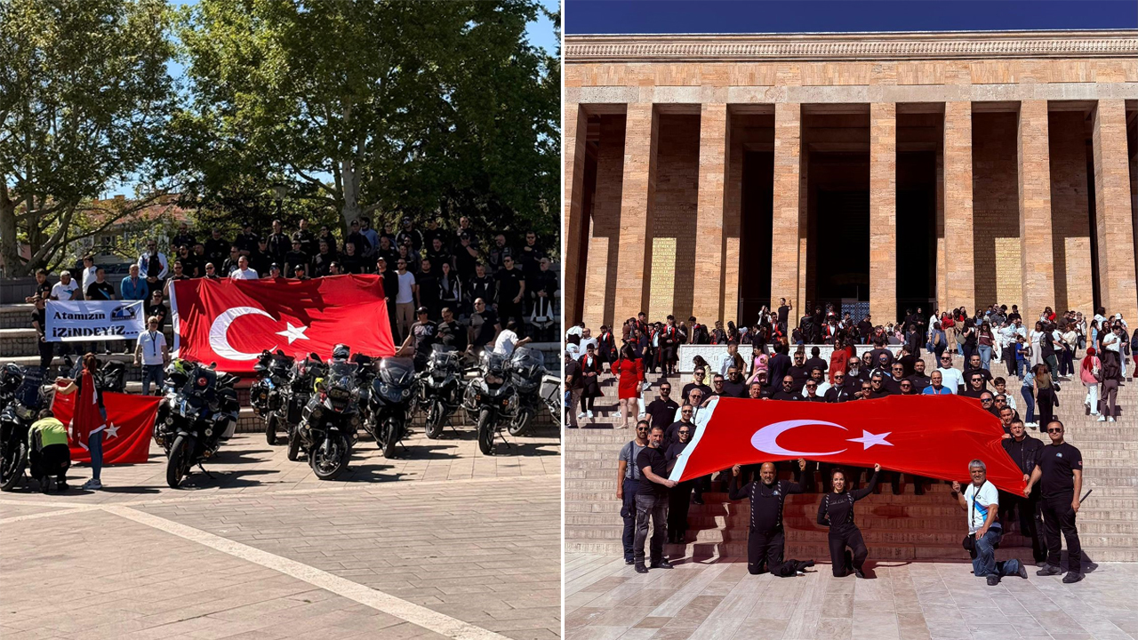 MOTORCULARDAN ANITKABİR’E “BAYRAK SÜRÜŞÜ”