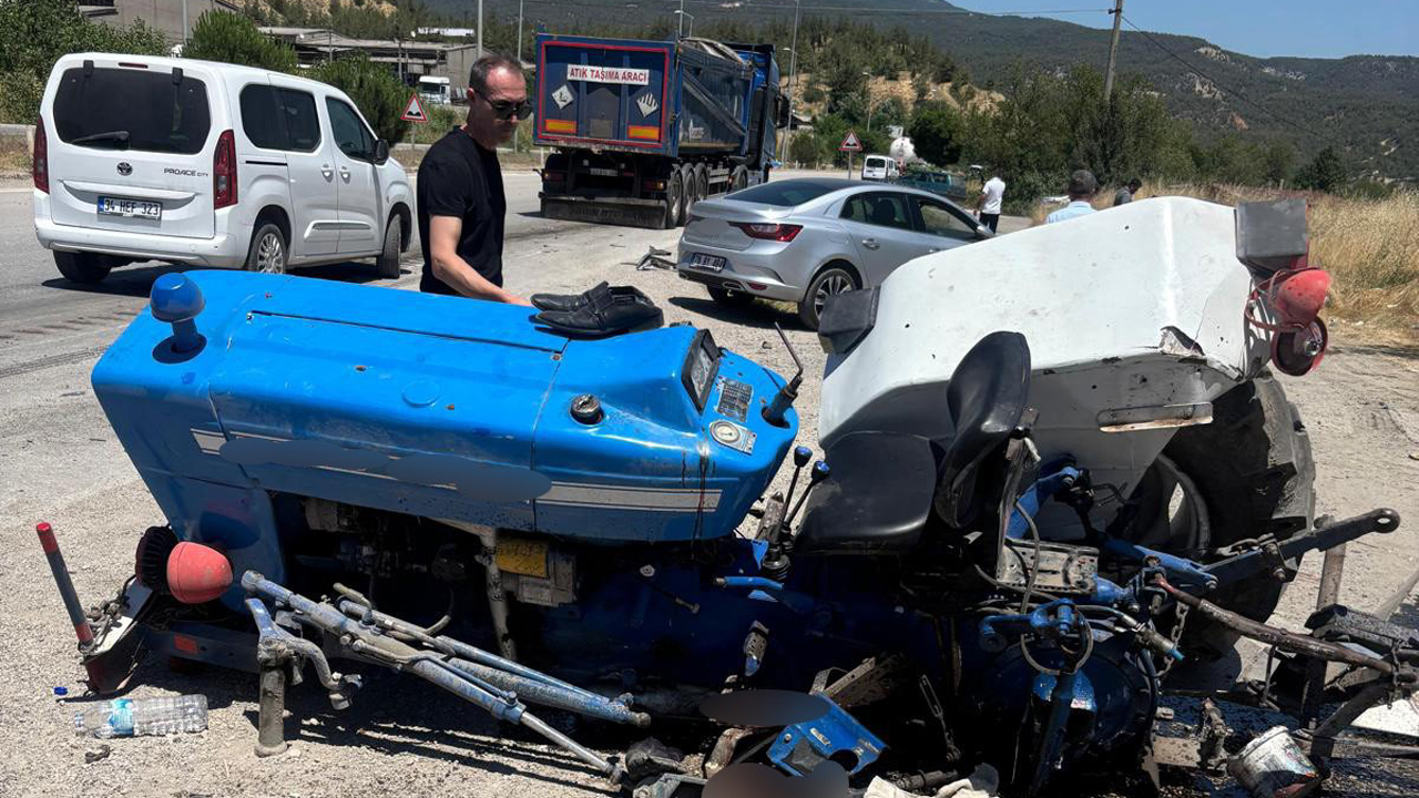 KARABÜK’TE TIR İLE TRAKTÖR ÇARPIŞTI: 1 AĞIR YARALI